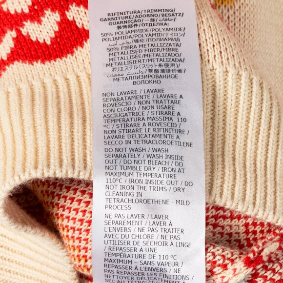 Gucci Les Pommes Beige Wool-Blend Oversized Sweater - Picture 8 of 11